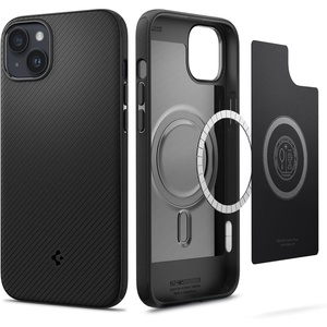 Spigen Mag Armor MagFit Designed for iPhone 14 Case (2022) [Military-Grade Protection] Compatible with MagSafe – Matte Black(Matte Black)